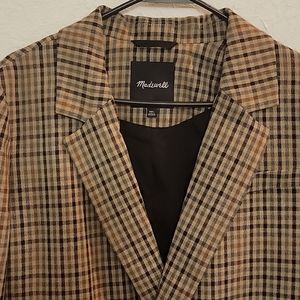 Womens Madewell Dorset Blazer in  Costar Plaid size XXL